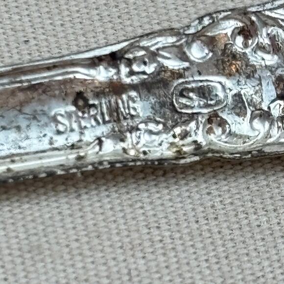 Antique Sterling Silver Butter Knife Brooch Pin Washington DC 1947 Souvenir 2.5" - Picture 12 of 12